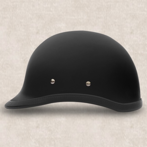 Daytona Novelty Matte Black Hawk Low Profile Half Helmet in size XS - Picture 3 of 7